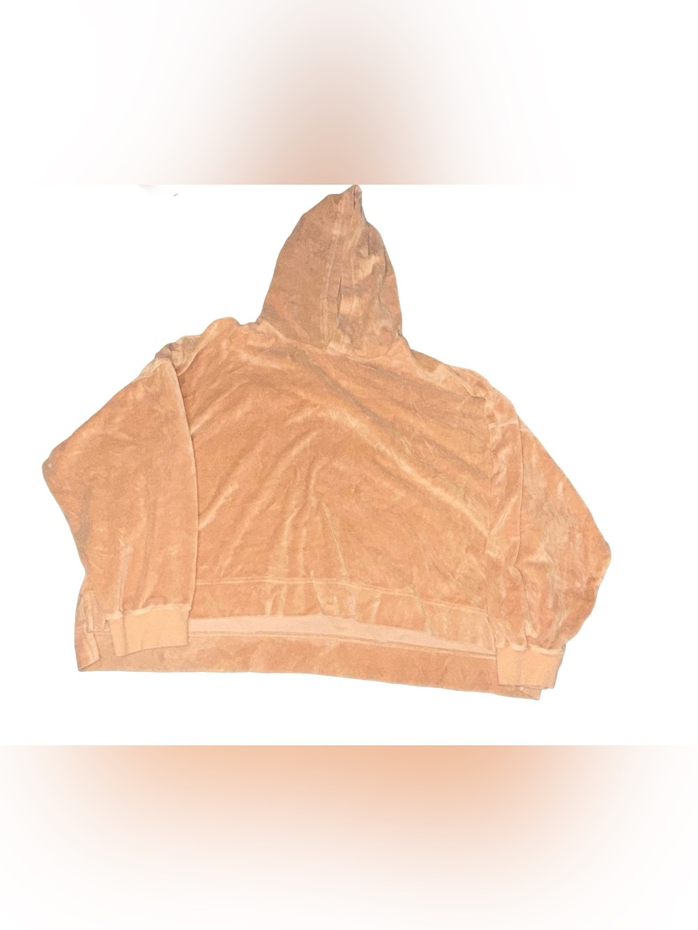 Aerie Velour Cropped Hoodie XXL Tan Cozy Soft Lounge